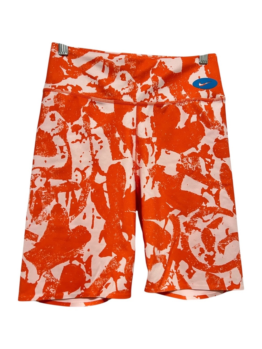 Nike One Luxe Icon Women’s Size Small US Mid-Rise Training Bike Short Orange - Picture 3 of 14